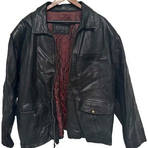 Barney’s New York Leather Vintage Coat XXL biker 90’s Jacket